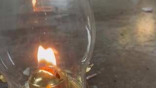 Old style oil lamp