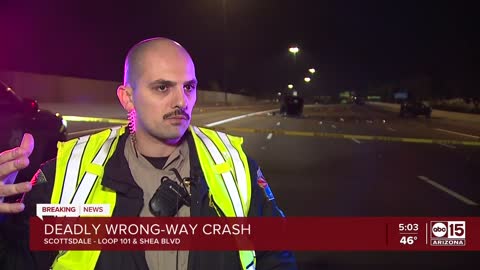 Wrong-way crash on Loop 101 near Shea results in one fatality and two injuries.