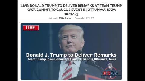 LIVE: Donald Trump to Deliver Remarks at Team Trump Iowa Commit to Caucus Event...