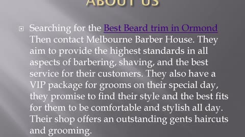 Best Beard trim in Ormond