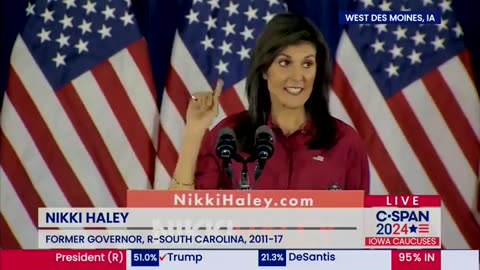 LOSER NIKKI HALEY said this dumb crap after losing Iowa Caucus. 3rd place