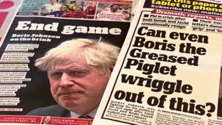 British newspapers declare Johnson 'on the brink'