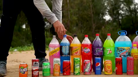 Giant Toothpaste Eruption from Star pit, Big Fanta, Coca Cola, Mtn Dew, Mirinda, Coke vs Mentos