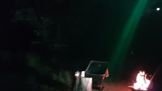 Positioning the camera for a night vlog by a campfire 4th Oct 2022