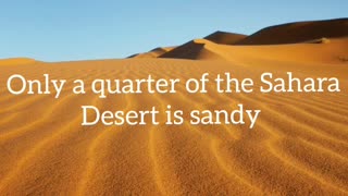 Did You Know? Only a quarter of the Sahara Desert is sandy || FACTS || TRIVIA