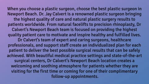 Newport Beach Plastic Surgery