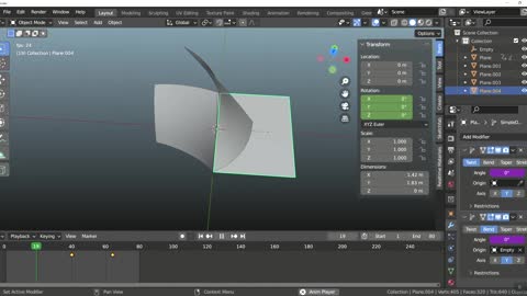 BLENDER 3D | Turn Pages with Simple Deform Modifier