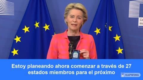 Presidenta de la Comisión Europea, Ursula von der Leyen presenta el nuevo pasaporte digital
