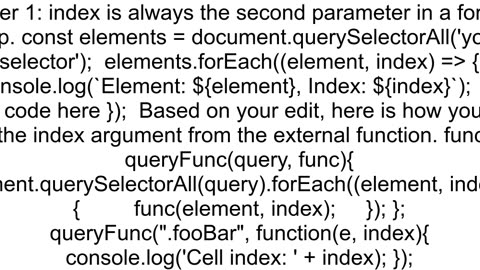 Can I get cell index using querySelectorAll