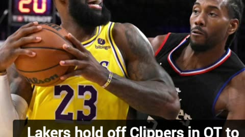Lakers hold off Clippers in OT to snap 11-game losing streak in rivalry. #trending #amv #usa #news .