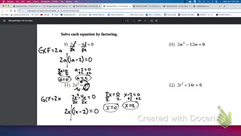 IM2 Alg1Traditional 10.3 CA GCF and Solving