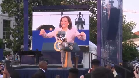 The Clown Show Continues As Kamala Cackles Uncontrollably After Saying 'Happy Juneteenth'