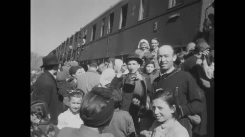 Bevrijding van een nazi-dodentrein bij Farsleben in 1945.