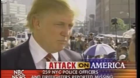 Donald J. Trump Speaks at Ground Zero on September 13, 2001.