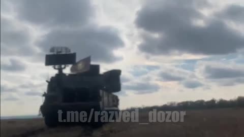 The Tor-M2 air defense system destroys a Ukrainian UAV.