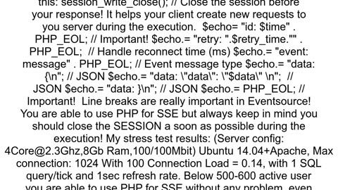 ServerSent Events with PHP