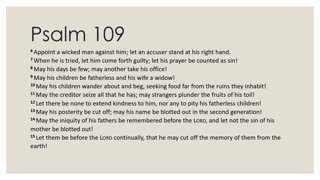 Psalm 109 Daily Devotion