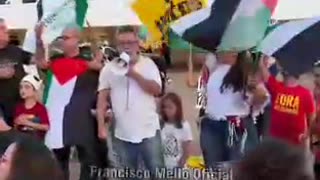 Maninfestação em Brasília em apoio ao povo palestino