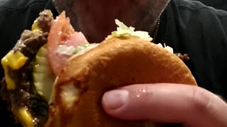 Fat man devours Double Cheeseburger! MUKBANG #mukbang #fat #eat #hairy #funny