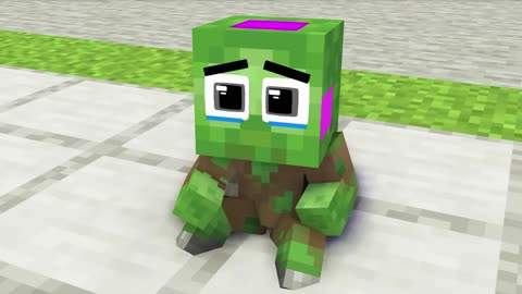 Monster School Baby Zombie Is Not A Rainbow Monster - Minecraft Animation