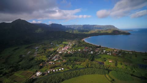 Aerial Hawaii Drone Footage with Relaxing Hawaiian Music