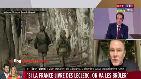 le vice-président russe de la Douma, Piotr Tolstoï, les chars occidentaux "seront brûlés