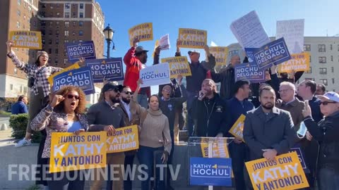 Governor Hochul Rally INTERRUPTED by Protesters in the Bronx