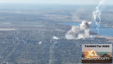 Russian Plane Dogfighting in Mariinka, Southeast of Donetsk. 2022