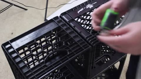 DIY SHOE STORAGE USING MILK CRATES AND ZIP TIES