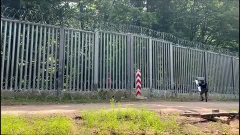 The Polish Border Guard has released a video of migrants throwing rocks at Polish