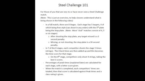 Steel Challenge 101