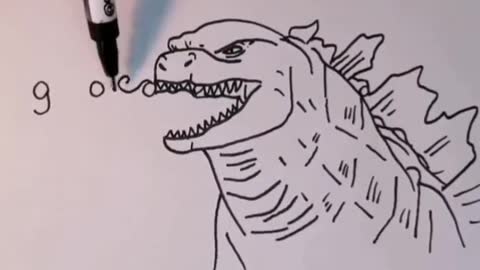 Godzilla what a good video and drawing