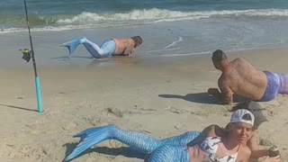 Majestic Merpeople at the Beach