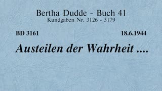 BD 3161 - AUSTEILEN DER WAHRHEIT ....