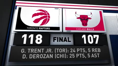 NBA - Bulls vs Raptors 107 - 118 Highlights