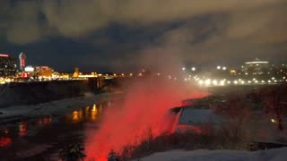 Niagara Falls night lighting