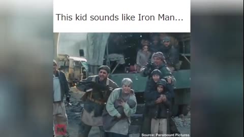 This Kid Sounds Like Iron Man lol