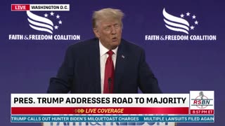 President Trump Speaks at Faith and Freedom Coalition (Full Speech)