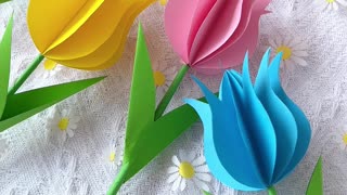 Paper flower craft | How to make Paper flower @adyscraftclub