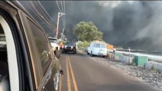 Footage was taken prior to and during the initial stages of the Lahaina fire
