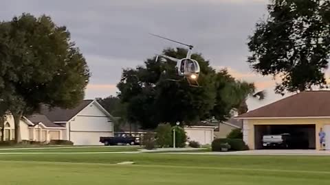 Helicopter takes off from my front yard!