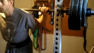 365 lowbar squat for 5 reps belted