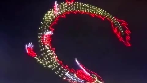 1,500 drones illuminate the night sky of Shenzhen into a mythical flying dragon