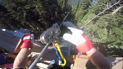 Epic POV footage of record-long zipline ride