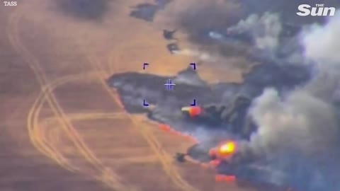 Moment Russian high-precision strike 'destroys Ukrainian artillery battery' | Hodge Podge