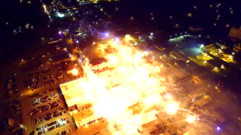 Drone Captures Incredible Firework Show From Above!