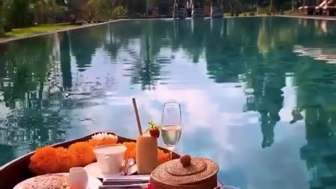 Have a dessert in a beautiful setting and feel very happy