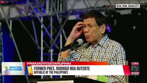 Former President Rodrigo Duterte Full Speech during Candle Light Prayer Rally in Davao City