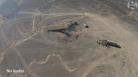 Drone films crash site of Sinai plane crash