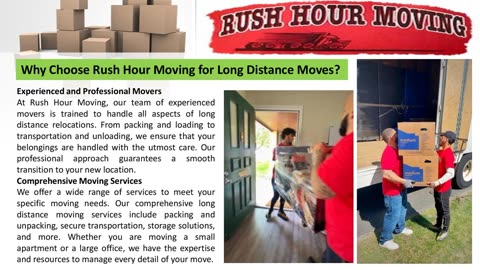 Choose Rush Hour Moving for Reliable Long Distance Movers in South Jersey